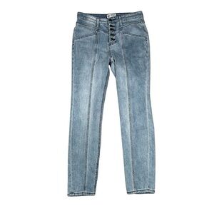 PTCL Women’s Seamed Button Fly‎ High Rise Tapered Jeans Stretch Size 28
